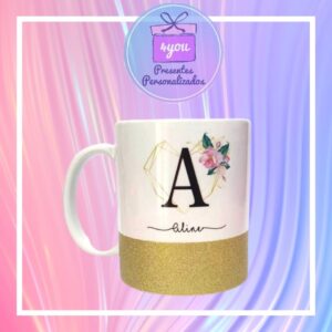 Caneca com brilho personalizada