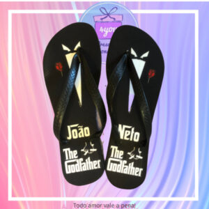 chinelo personalizado - poderoso chefão/paizão