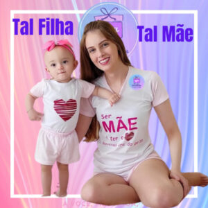 kit pijama mãe e filha